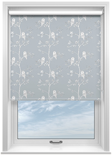 Treetop Owls, Ice Blue - Roller Blind